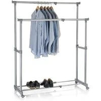 CARO-Möbel Garderobenständer CASA, Rollgarderobe Garderobenständer Kleiderständer Kleiderwagen Kleidersta
