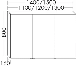 Burgbad Sp.-Schr.Sys30 PG1 Aqua 800x1100x160 Eiche Dekor Nachtschwarz, SPUX110LF7320 SPUX110LF7320