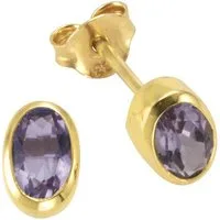 Vivance by Lascana Paar Ohrstecker 333/- Gelbgold mit Amethyst