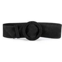 LASCANA Taillengürtel Ledergürtel, Gürtel für Kleid & Overall, Bauchgürtel aus hochwertigem Veloursleder, mit Shaping-Effekt