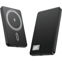 Athlix Magnetische Powerbank Magsafe kompatibel Kabellos Externe Batterie Powerbank (12 V), Externer Akku PB 20000 mAh, für Apple, Samsung, Xiaomi, iPhone