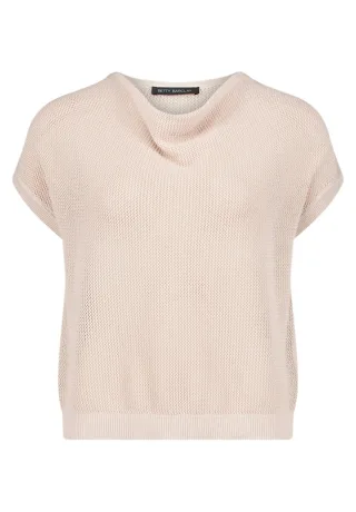 Betty Barclay - Pullover mit Wasserfallkragen beige - Gr. - 36