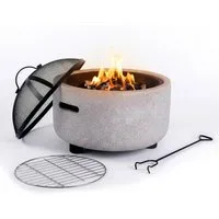 relaxdays Feuerschale in Steinoptik