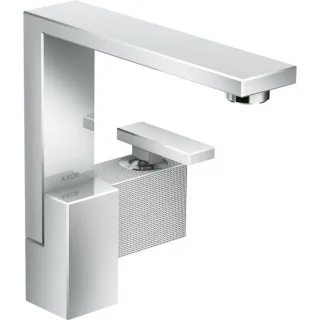 hansgrohe Axor Edge Waschtischarmatur 46021000 chrom, Diamantschliff, mit Push-Open Ablaufgarnitur, Ausladung 175mm