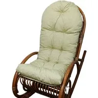 Rattani Polsterauflage Polster, Kissen für Schaukelstuhl, Liegestuhl 125 x 50 x 10 cm, (1 Polster für Schaukelstuhl), Stoff Uni Boheme Verde . Viele weitere Farben lieferbar .