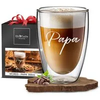 ElbFuchs Latte-Macchiato-Glas PAPA, 1-tlg., Borosilikatglas, Doppelwandiger Thermoeffekt, Hitzebeständig