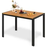 TLGREEN Gartentisch 110x70cm WPC Balkontisch,Rechteckiger Terrassentisch, Esstisch Outdoor (Hitze- und Wetterbeständig, rutschfest, Brettbreite 9cm)