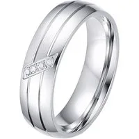 Taffstyle Fingerring Verlobungsring Partnerring Zirkonia Kristalle Silber Größe 63 (20.1) (Partnerring Ehering Trauring Hochzeitsring Freundschaftsring Ehering), Freundschaftsring Ehering Trauring Herrenring Damenring Paarring