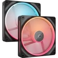 iCUE LINK LX140-R RGB PWM Reverse, Gehäuselüfter schwarz, 2er Pack, 140 mm