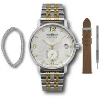 ZEPPELIN Quarzuhr Luna 8631M-5_SET, (Set, 3-tlg., mit Wechselarmband und Armkettchen), Armbanduhr, Damenuhr, Made in Germany, Edelstahlarmband