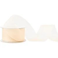 Creativery Organzaband, Organzaband 38mm x 25m Rolle Champagner