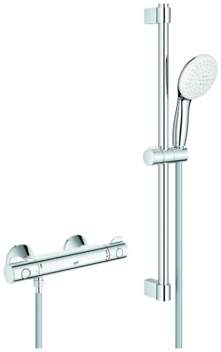 GROHE Thermostat-Brausebatterie Grohtherm 800 34565_2 mit Brausegarnitur 600mm chrom, 34565002 34565002