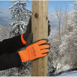 Kerbl Arbeitshandschuhe PowerGrab Thermo Latex mit Acrylfutter orange S - 297381