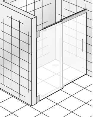 HSK K2.30 Gleittür Nische 2-teilig K2.30