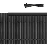 Sekey Balkonsichtschutz 5 m PVC Sichtschutzmatte mit Kabelbindern und Abschlussleiste Robust, winddicht und mit Insektenschutz für mehr Privatsphäre