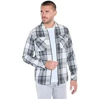 emilio adani Langarmhemd Herren Sportives Karo-Overshirt, Saphirblau
