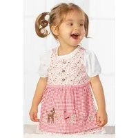 BONDI Trachtenkleid Dirndlkleid Baby/Kleinkind - REHKITZ - weiß/geblümt