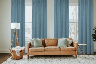 Home Basics Gardine "SOFTY" Ösen 1 Stk. tlg. Ösenschal Leinenstruktur SOFT