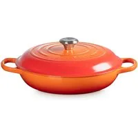 LE CREUSET Bratentopf Gourmet-Profitopf, Gusseisen, Ø 26 cm, 4,2 l, 4,21 kg, Ofenrot, 21180260902430