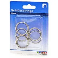 HundB Anhänger Schlüssel Schlüsselringe Eisen 30mm Schwarz 8 Stück (Stück, 8-tlg., SchlüsselringeSchlüsselringe), Ringe Schlüsselanhänger Metallringe Eisenringe Befestigungsringe