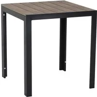 Gardissimo Gartentisch Alma quadratisch anthrazit, 70 x 70 cm Balkontisch (Spar-Set, 1-St., 1 Esstisch), Holz-Look / Aluminium / wetterfest / pflegeleicht