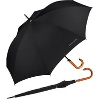 Pierre Cardin Stockregenschirm Herren-Schirm mit Auf-Automatik mit Holzgriff natur, 109 cm groß und stabil - klassisch edler Look