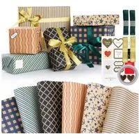 LuxusKollektion Geschenkpapier Geschenkpapier Set 6 Blatt mit Geschenkanhänger und
