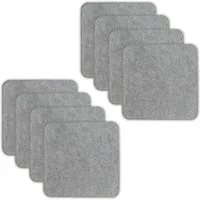 VOSSBACH Sitzkissen Stuhlkissen Set Sitzauflage Filzkissen, Filz Eckig 35 x 35 cm mit Antirutschnoppen