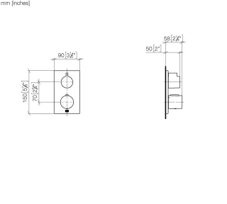 Dornbracht UP-Thermostat mit Einweg-Mengenregulierung SERIENSPEZIFISCH 36425670 chr gebürstet 36425670-93