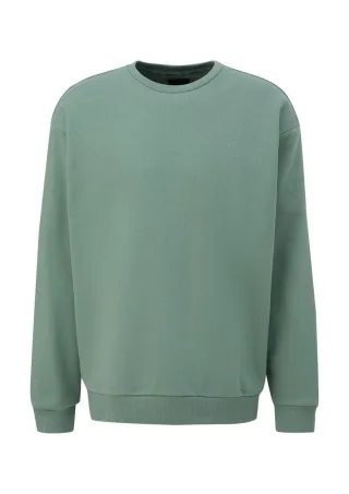 Q/S designed by - Sweatshirt mit Logo-Stickerei grün - Gr. - XXL