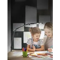 Woward LED Schreibtischlampe LED Klemmleuchte Schreibtischlampe 15W dimmbar Schwenkarm zwei Leucht, LED fest integriert, dimmbar, LED Schreibtischlampe