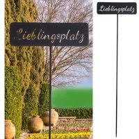 CEPEWA Gartenstecker Gartenstecker "Lieblingsplatz" aus Eisen schwarz