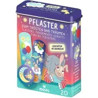 Moses. Verlag Wundpflaster mit leuchtenden Motiven, in Pflasterbox, 20 Heftpflaster in 3 Größen