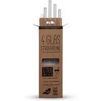 Bestlivings Trinkhalme verschiedene Sets, (5 teilig), Glashalm wiederverwendbar Glasstrohhalm 5 tlg. inkl. Bürste