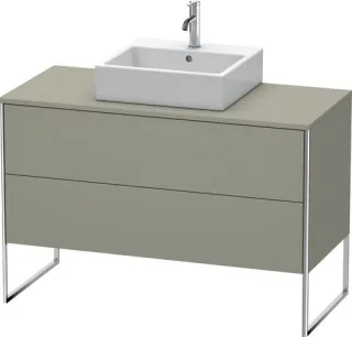 Duravit XSquare Konsolenwaschtischunterbau bodenstehend Stein Grau Seidenmatt 1200x548x778 mm - XS49 XS492209292