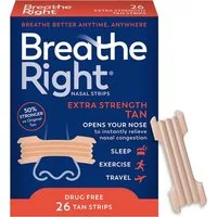 Breathe Right Nasenpflaster Breathe Right Nasal Strips, 26 oder 72 Streifen, Drug Free (26 St)