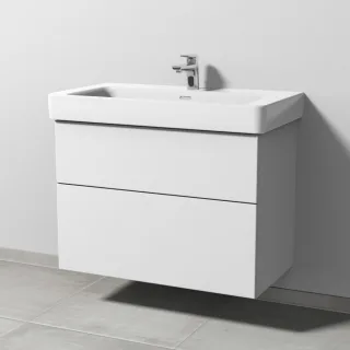 Sanipa 3way Waschtischunterbau zu Laufen Pro S Waschtisch mit 2 Auszügen, Weiß-Soft SM76943