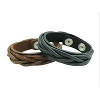 Westernlifestyle Lederarmband Nordic Weave Lederarmband geflochten, verstellbar – 1,5 cm breit