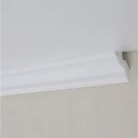 PROVISTON Stuckleiste Polystyrol, 30 x 30 x 2000 mm, Weiß, Deckenleiste, Kleben, Polystyrol, 1-St.