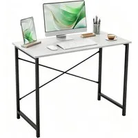 Refined Living Computertisch Schreibtisch Gaming tisch Computertisch Bürotisch 50x80/100cm (Weiß/Braun/Holzfarbe/Schwarz, Stabiler Metallrahmen, Moderner einfacher PC-Schreibtisch, Officetisch für Home Office), Kleiner Studierschreibtisch für kleinen