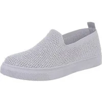 Ital-Design Damen Low-Top Freizeit Slipper (88843600) Flach Sneakers Low in Hellgrau