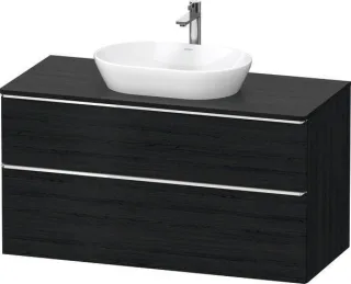 Duravit D-Neo Konsolenwaschtischunterbau wandhängend Eiche Schwarz Matt 1200x550x664 mm - DE49690101 DE4969010160000