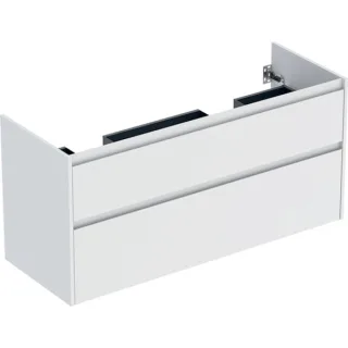 Geberit Ersatzteile Unterschrank für Doppelmöbelwaschtisch, 2 Schubladen B:130cm, weiß, 246354001 246354001