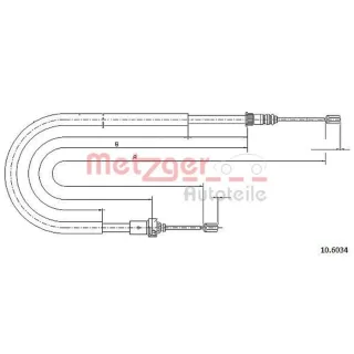 Metzger Handbremsseil hinten Peugeot 206 206+