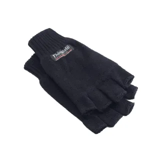 Yoko Unisex 3M Thinsulate Thermo Winter/Ski Halbfinger Handschuhe (Schwarz)