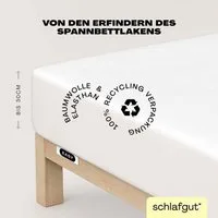 Schlafgut Spannbettlaken EASY JERSEY ELASTHAN Bettlaken, 170 g/m², 95% Baumwolle, 5% Elasthan, Jersey, Gummizug: rundum, (1 Stück), Spannbettlaken bis 30 cm Höhe, bügelfrei, pflegeleicht, perfekter Sitz