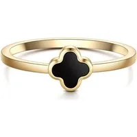 Glanzstücke München Fingerring Kleeblatt gelbgold