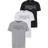 Lonsdale T-Shirt Packung (Packung, 3-tlg) Dreierpack, Kurzarm, mit Rundhalsausschnitt, aus Baumwollmischung
