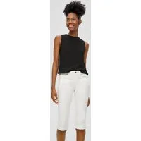 QS Jeansshorts Jeans-Hose CATIE Denim-Capri / Slim Fit / Mid Rise / Slim Leg