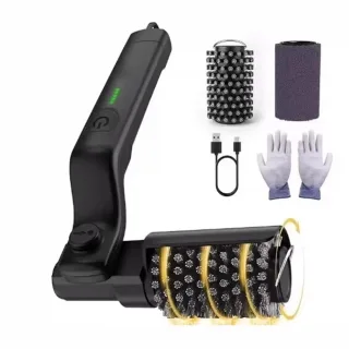 Tevorex Multifunctional Cordless Electric Grill Brush 3 Speeds Adjustable 180° Rotation 360° Guard 2600mAh Long Battery